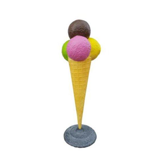 Skulptur Kugel mit Eis Werbung Eisdiele Figuren Statuen Aufsteller