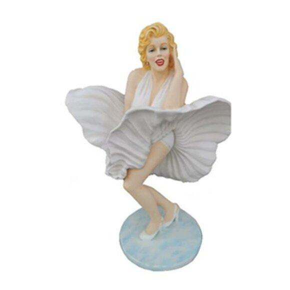 Abstrakte Figur Marilyn Monroe Skulptur Lebensgroß Kleid 60er Stil