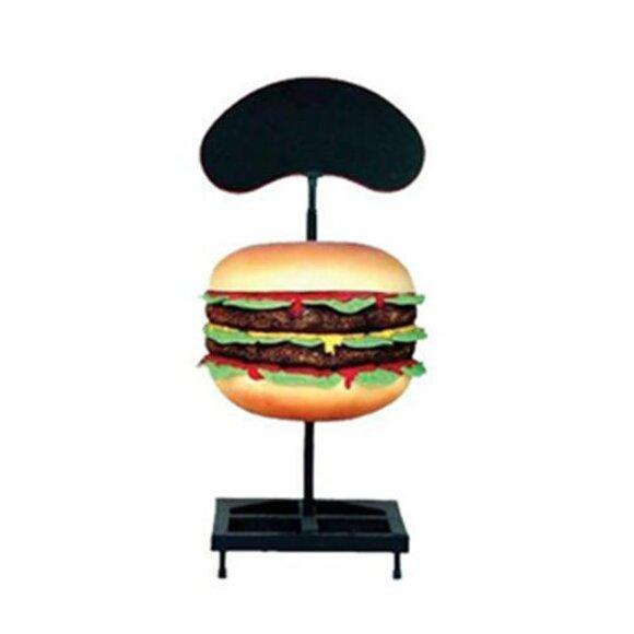 Skulptur Doppel Cheeseburger Hamburger Aufsteller Figur Statue