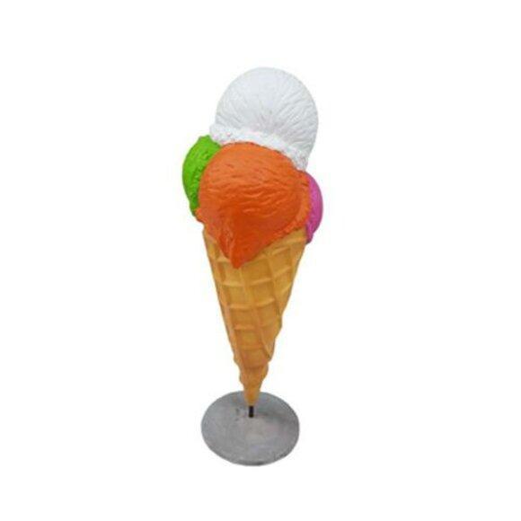 Skulptur Ente mit Eis Werbung Eisdiele Figuren Statuen Aufsteller