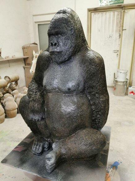 Figuren Statuen Dekoration Deko Gorilla Garten Neu Designer Figur Statue
