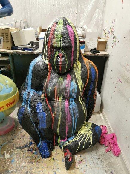 Figuren Statuen Dekoration Deko Gorilla Garten Designer Neu Figur Statue