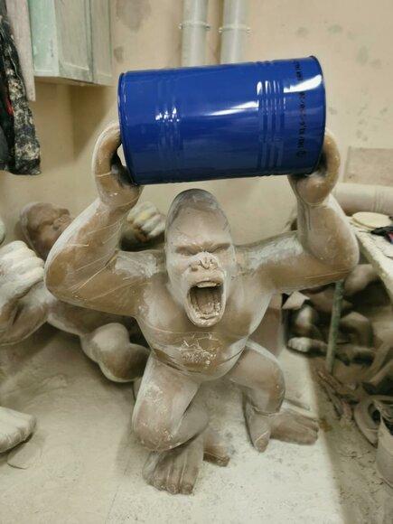 Designer Figur Statue Moderne Figuren Statuen Abstrakt Gorilla Dekoration Garten