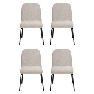 Gruppe Garnitur Stühle 4x Stuhl Set Textil Polster Sitz Edelstahl Esszimmer Neu