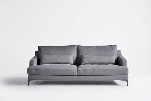 Italienische Designer Möbel Hochwertige Dreisitzer Couch Polster Leder Sofa Neu