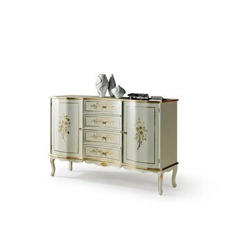 Luxus Kommode Schrank Italienische Holz Möbel Design Sideboard Konsole