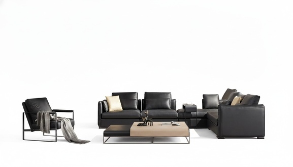 Italienische Möbel Sitz Leder Wohn Zimmer Couchen Sofa Garnitur