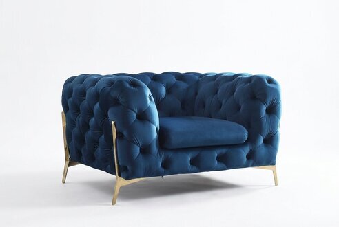 Italienische Sofa 2x Einsitzer Couch Set Chesterfield 1+1 Sitz Polster Sessel