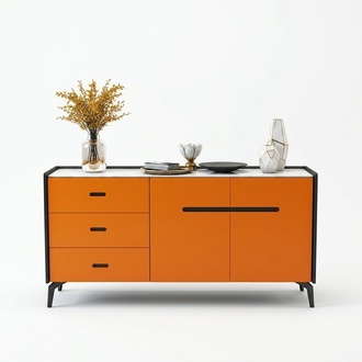 Italienische Stil Möbel Hoch Kommode Designer Schrank Schränke Orange