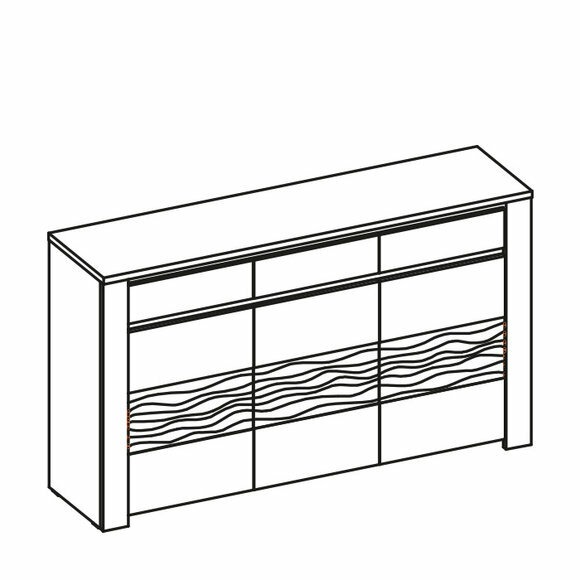 Sideboard Modern Holz Kommode Vitrine Kommoden Vitrinen Kommodenschrank