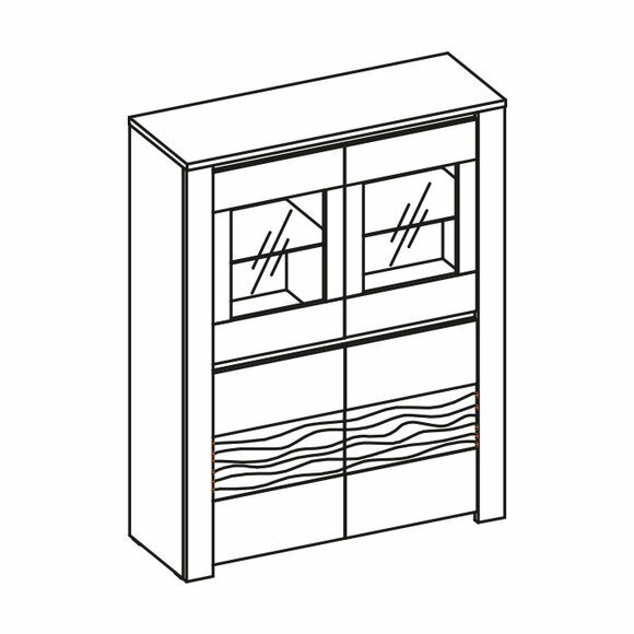 Vitrine Modern Design Kommode Holz Kommoden Vitrinen Kommodenschrank Schrank