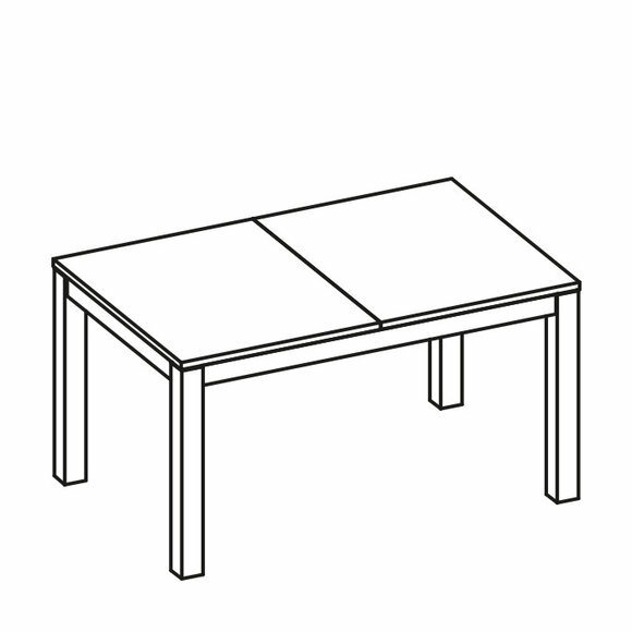 Großer Tisch Esstisch Holztisch Konferenztisch Ausziehbar 200cm Iva I-S1