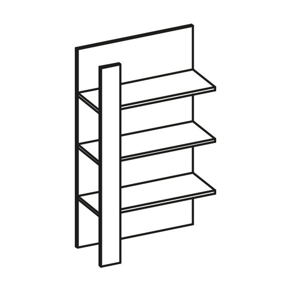 Klassische Wohnwand Schranksystem Wohnzimmer Schrank Regale Wandregale