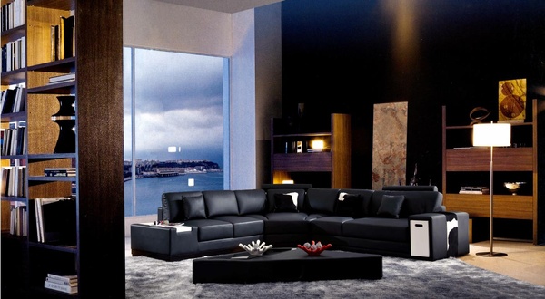 Designer Multifunktions Couch Sofa Ecksofa Polster Sitz Leder Garnitur Neu