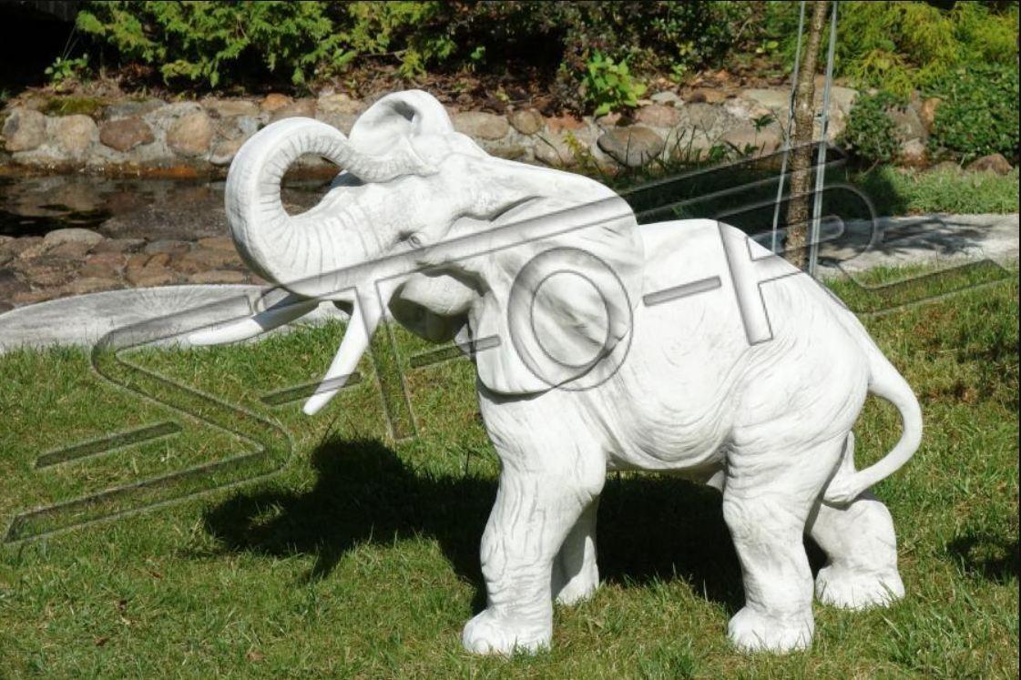 Garten Dekoration Elefant Terrasse Stein Figuren Deko Statue Skulptur Sofort