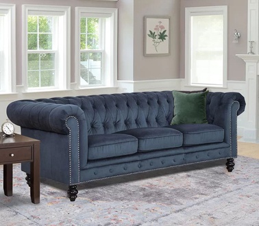 Chesterfield Sofa Couch Polster Deko Stoff Leder Garnitur Couchen Polster