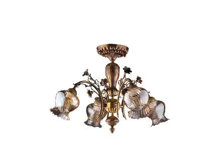 Deckenleuchter Blumen Lüster Kronleuchter Deckenlampe Lampe Glas Sofort