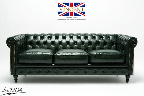 Chesterfield Couch Polster Sofas Klassischer Leder Schaffhau 3 Sitzer