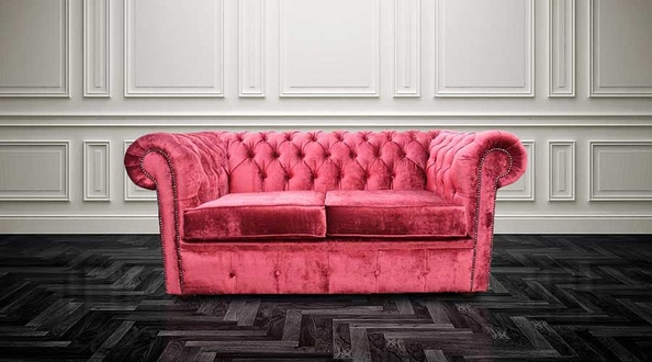 Chesterfield Design Luxus Polster Sofa Couch Sitz Textil Leder Garnitur