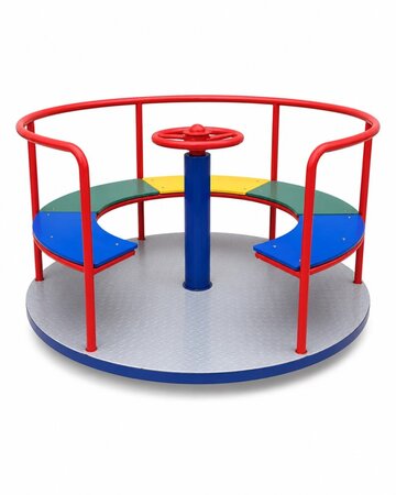 Kinderkarussell Spielplatz Drehbares Karussell bunten Sitzen Sofort