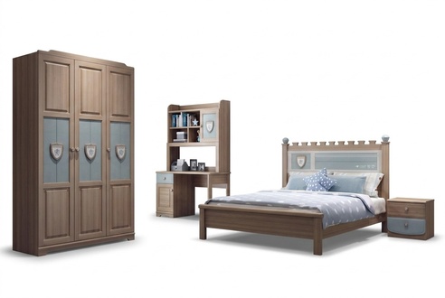 Jugendzimmer Kinderzimmer Set Bett Kommode Kleiderschrank 5tlg Schlafzimmer Neu