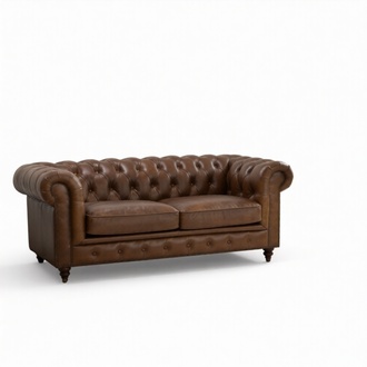 jvmoebel ® Leder Sofa Couch - Design Polster Dekorative Couch Zweisitzer
