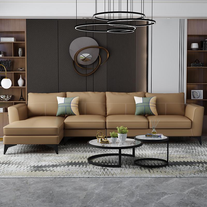 Design Esk Ecksofa L-form Modern Sofas Ledersofa Couch Sitz Wohnlandschaft Sofa