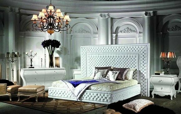 Chesterfield Doppeltbett XXL Big Ehe Bettt Betten Polsterbett Designer