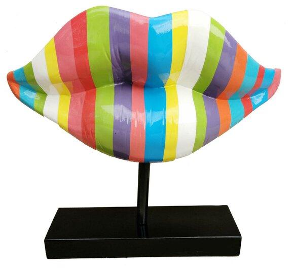 Modern Abstrakte Design Lippen Skulptur Dekoration Skulpturen Wohnzimmer Deko