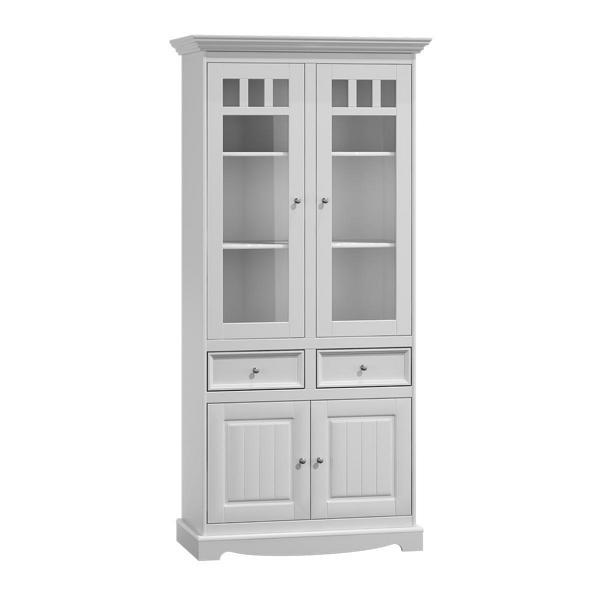 Landhaus Schrank Vitrine Kommoden XL Regal Loft Vitrine Kommodenschrank Möbel