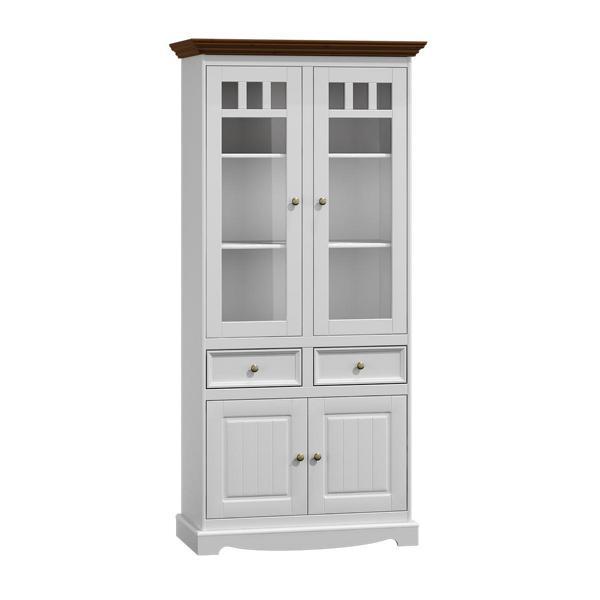 Vitrine Möbel Glas Schrank Vitrine Klassische Eckvitrine Eckschrank Glas Holz