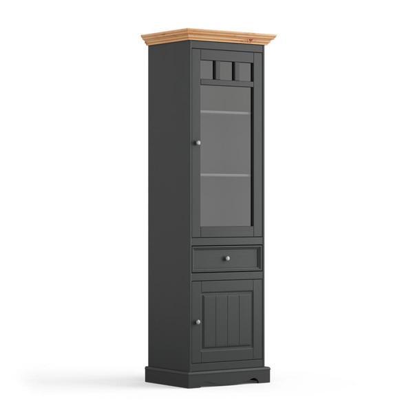 Klassisch Vitrine Vitrinen Schrank Handarbeit Vollholz Schränke Massiv Holz Neu