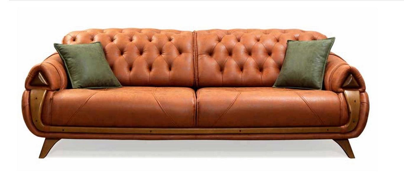 Dreisitzer Luxus 3 Sitzer Couch Polster Klassisch Sitz Sofas Zimmer