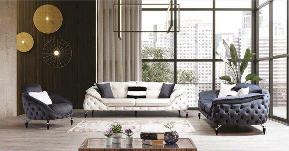 Grüne Chesterfield Couch Stoff Sofa Couch Möbel Luxus Einrichtung