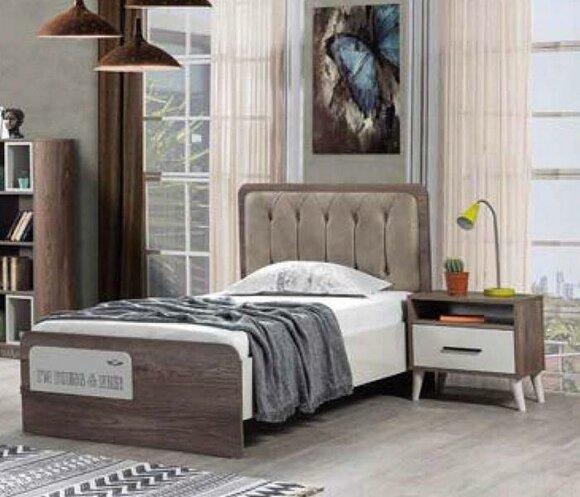 Holz Bett Singl Betten Kinderzimmer Jugendzimmer Polster Möbel