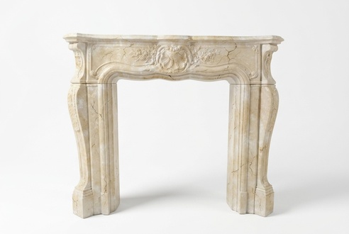 Kamin Ofen Verkleidung Umrandung Marmor Stil Dekoration Barock