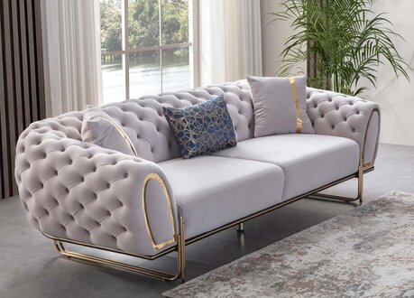 2x Chesterfield Sofas Designer Polster Couchen Möbel