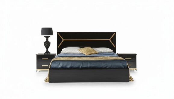 Klassische Schlafzimmer Set Bett 2x Nachttisch Kommode 3tlg. Set Betten