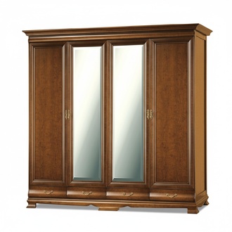Klassische Schränke Schrank Holzschrank Schrankwand Kleiderschrank - Model N-4D