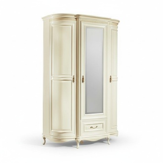 Klassische Schränke Schrank Schrankwand Kleiderschrank mit Spiegel VSchrank-3D-G