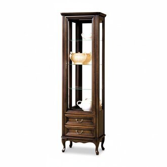 Klassische Vitrine Schrank Italienische Möbel Vitrinenschrank Vitrinen Neu W-1/2