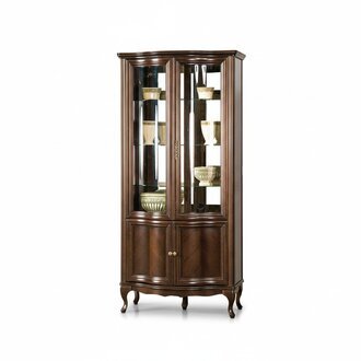 Klassische Vitrine Schrank Italienische Möbel Vitrinenschrank Vitrinen Neu W-W2L