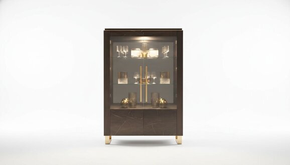 Klassische Vitrine Schrank Wohnzimmer Vitrinenschrank Regal Schränke