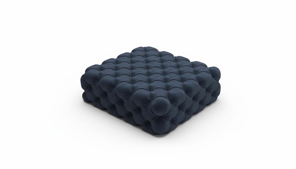 Klassischer Chesterfield Design Luxus Hocker Textil Fußhocker Ottomane