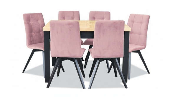 Klassischer Esstisch Tisch Holz Esszimmer Garnitur 6x Stuhl Set Stühle 7 tlg.Set