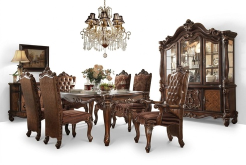 Klassischer Luxus Tisch Holz Tische Deko Rokoko Barock Antik Stil Ess Wohn