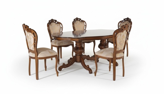 Klassischer Luxus Tisch Holz Tische Barock Rokoko Deko Antik Stil Ess Wohn