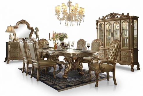 Klassischer Luxus Tisch Holz Tische Rokoko Barock Deko Antik Stil Ess Wohn