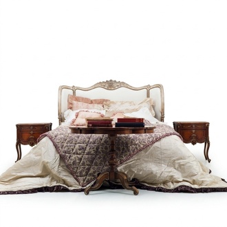 Klassisches Bett Doppelbett Chesterfield Luxus Möbel Italienische Einrichtung