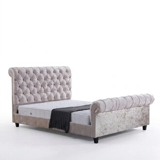 Klassisches Design Bett Polster Betten Chesterfield Textil Stoff Neu jvmoebel ®